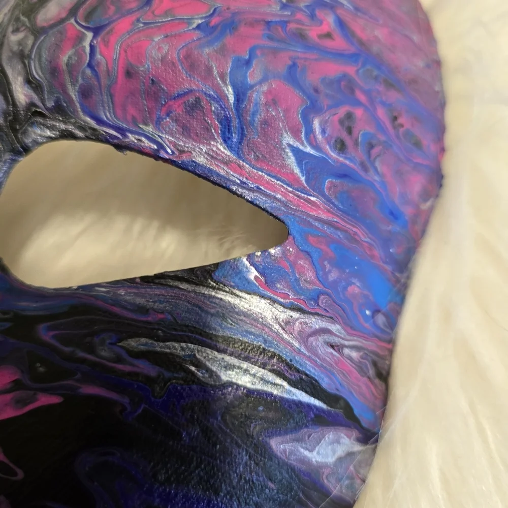 HANDCRAFTED Upcycled Cosplay Face Mask HANDPAINTED Wall Art Decor Halloween Mask